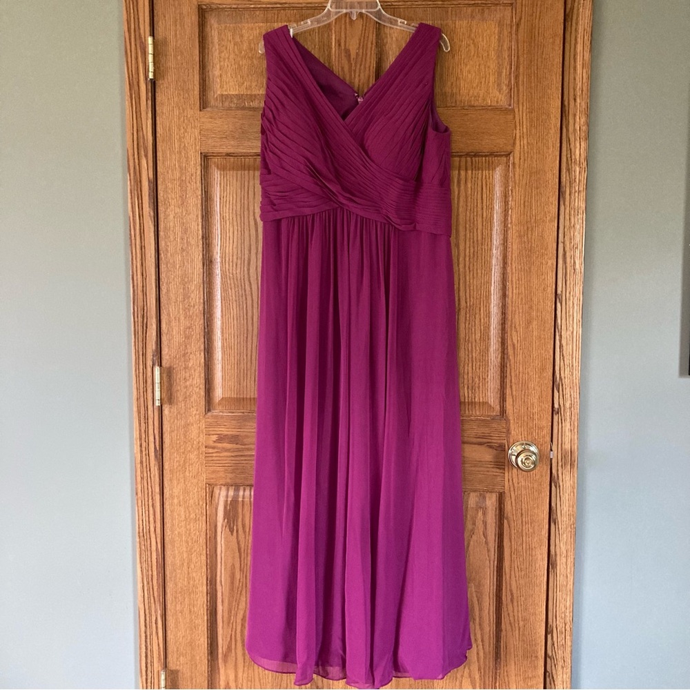 Azazie Ochid Pink Long Bridesmaids Dress (Plus Size)